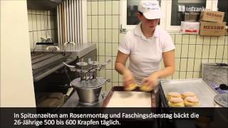 KrapfenMarathon zum Fasching in der Bäckerei Motsch in Bad Kissingen [upl. by Sager]