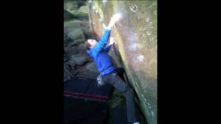 Roaches bouldering  Greener traverse  V7 Tuners extension [upl. by Annawoj]