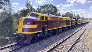 NSWDR 42101 4708 and 42107  Lachlan Valley Railway Golden West Tour [upl. by Cristal]