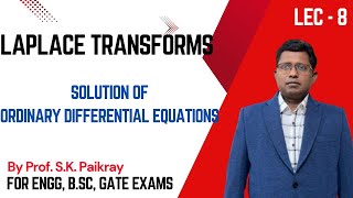 Solution of differential Equation ODE  by Laplace Transforms  Application of Laplace Trans  SKP [upl. by Rosalynd641]