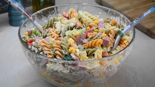 Μακαρονοσαλάτα εύκολη και πεντανόστιμη  delicious pasta salad  Greek Cooking by Katerina [upl. by Kimon]