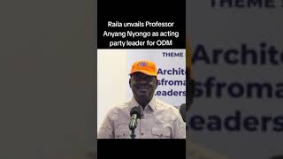 Former Prime minister Raila Odinga Unveils Professor Anyang Nyongo As the Acting ODM Party leaderquot [upl. by Nosrac271]