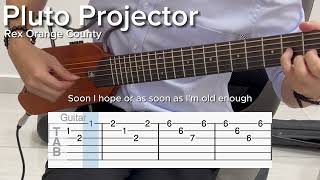 Pluto Projector by Rex Orange County EASY Guitar Tab [upl. by Nivahb]