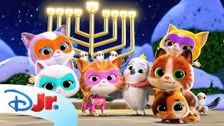 SuperKitties quotHanukkah Lightsquot Song 🎶🕎  SuperKitties Version  disneyjr [upl. by Cornelia]