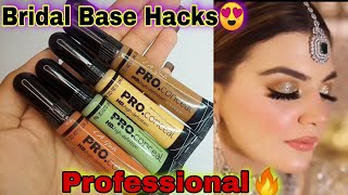 How to Parlor Secret Bridal Base Hacks 😍  LA girl Pro Concealer Makeup Tips and Tricks [upl. by Ekim]