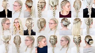 28 Easy Hairstyles  How To Braid Your Hair  Simple Braided Hairstyles For Complete Beginners [upl. by Ahsar]