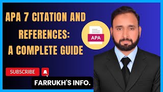 APA 7th edition Citation and Reference List A Complete Guide [upl. by Leanahtan288]