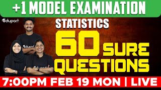 Plus One Statistics Model Exam  60 Sure Questions  Eduport Commerce [upl. by Elinad]