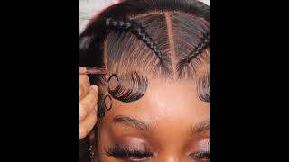 Braided Frontal Hairstyle amp Dramatic Baby Hairs [upl. by Ahsirkal]