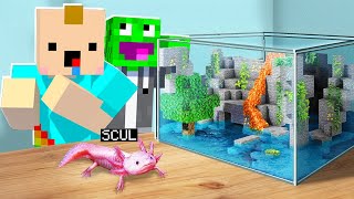 NAJLEPSZE AKWARIUM DLA AXOLOTLA quotSCULAquot w Minecraft [upl. by Ruddie516]