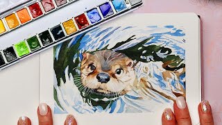 How to Paint Realistic Water Ripples in Watercolor [upl. by Sheri]