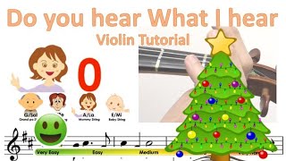 Do you hear what I hear sheet music and easy violin tutorial [upl. by Thgiled711]