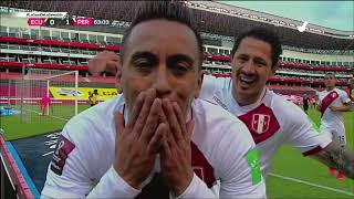 Perú vs Ecuador Cueva anota un golazo tras jugada de Lapadula  Clasificatorias Qatar 2022 [upl. by Alyahsat344]