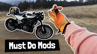 11 EASY Vitpilen 401 Motorcycle MODS vitpilen husqvarna [upl. by Nomla983]