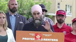 Singh reacts to Liberal policy to allow mortgages with 30yr amortization for firsttime home buyers [upl. by Lashond]